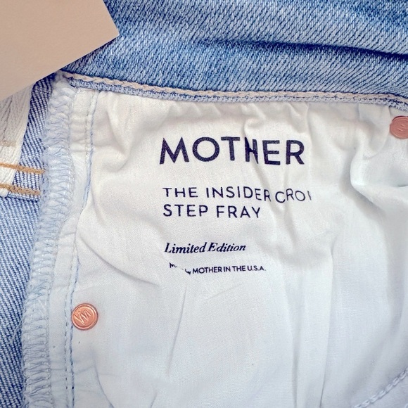 MOTHER The Insider Crop Step Fray Bootcut Jeans Limited Edition Wash Size 27 NEW - Picture 12 of 16